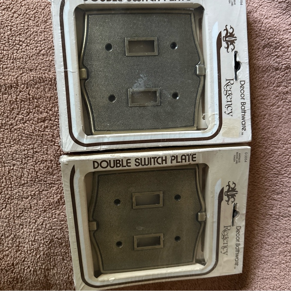 Regency Double Switch Plate in Golden.